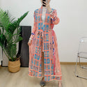 Fashion Women's Wear Pleated Gradient Robe