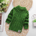 Plush Thick Knitted Fir Bottoming Shirt Baby Children Round Neck High