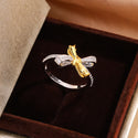 Bow Ring Gold Plated Retro