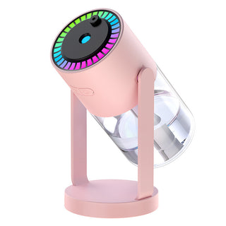 Buy shaking-head-pink New Projection Starry Sky Top Ambient Light Humidifier Small Portable Anti-Dry Burn Car Home USB Spray Shaking Head