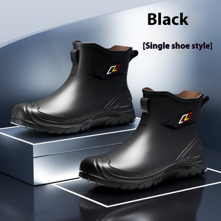 Buy 818-black-thin-shoes Non-slip Wear-resistant Outdoor Trendy Rain Shoes