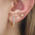 Gold Plated Diamond Earrings Micro Inlaid Zircon