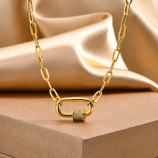 Fashion Stainless Steel Square Geometric Necklace For Women