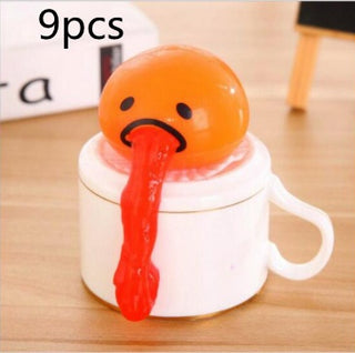 Buy orange9pcs Puking Ball Brother Egg Yolk Pinch Vomit Spoof And Play Tricky Toys