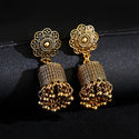 Retro Ethnic Style Cylindrical Earrings Indian Bell Tassel Pendant