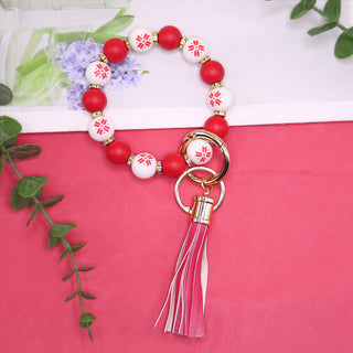 Buy 7-style Christmas Silicone Beads Key Pendants Bracelet