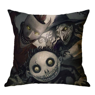 Buy a15 Linen Skull Halloween Pillow Cover