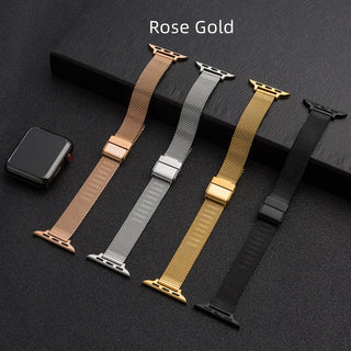 Buy rose-gold Milan Mesh Belt Small Waist Watch Strap Accessories