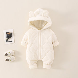 Buy beige Baby Autumn And Winter Rompers Thermal Clothes