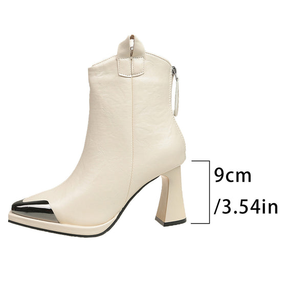 Women's Pointed-toe Retro Mid-calf