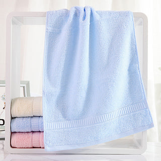 Buy blue Household Fashion Pure Cotton Towel Plain