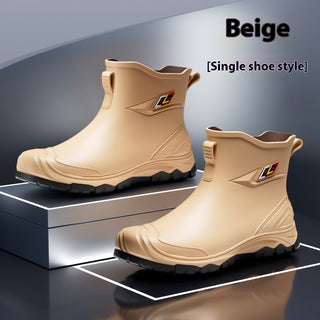 Buy 818-khaki-thin-shoes Non-slip Wear-resistant Outdoor Trendy Rain Shoes