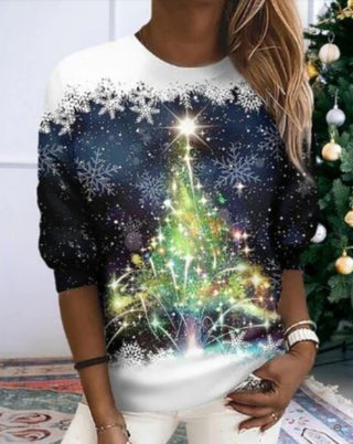 Buy lypyl2 Snowflake Women&#39;s Sweater Printed Pullover