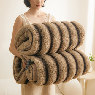 Buy milk-coffee Double-sided Blanket Coral Fleece Nap Office Sofas Cover Blanket Thick Fleece Winter