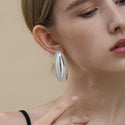 Simple Elegant Long Oval Earrings