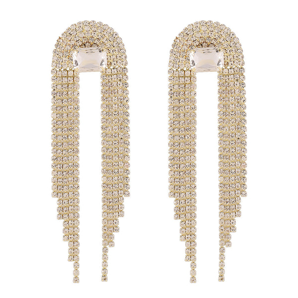 Women's Fashion Temperament Long Fringe Earrings