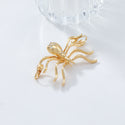 Exaggerated Alloy Gold Spider Pendant Necklace