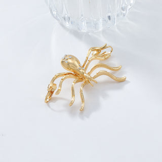 Buy ear-clip Exaggerated Alloy Gold Spider Pendant Necklace