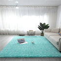 Tie-dyed Silk Wool Pattern Carpet Living Room Coffee Table Bedside Pad Long Wool Washable Full Bedroom