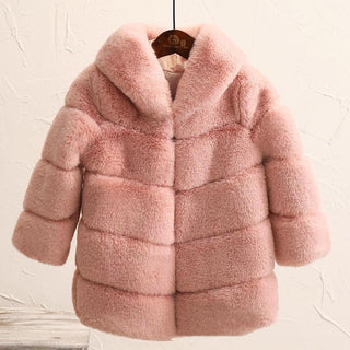 Buy lotus-root-pink Children&#39;s Fur Coat Imitating Otter Rabbit Fur Girls Padded Children&#39;s Clothing