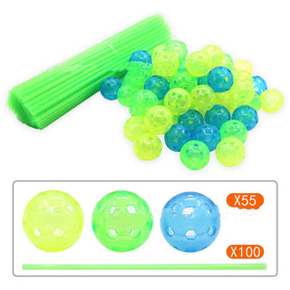 Buy luminous-55ball-plus-100rods Children&#39;s Diy Bead Tent Fort Building Kit Toy Tent Building Blocks Tent Fight Tent