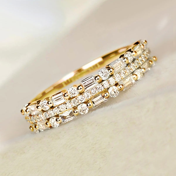 Multilayer Ring Three-layer Fine Circle Line Setting