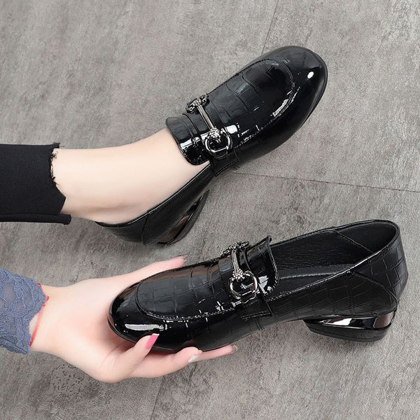 Soft Leather Slip-on Two-way Shoes