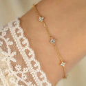 Fashion Four-leaf Flower Full Diamond Bracelet Exquisite Niche