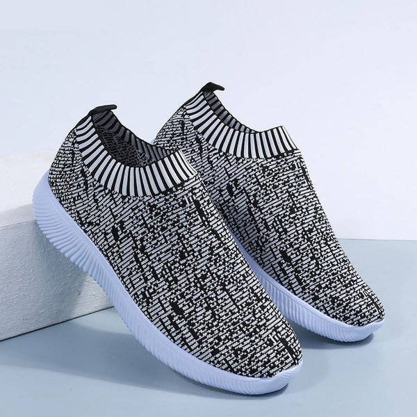 Women's Stripe Knit Sock Shoes