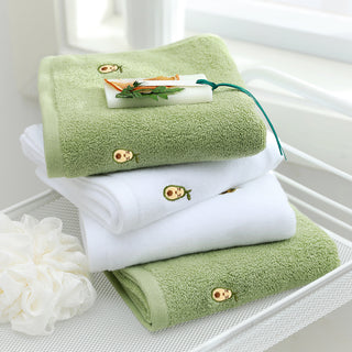 Buy set2 Full Embroidery Avocado Cotton Towel