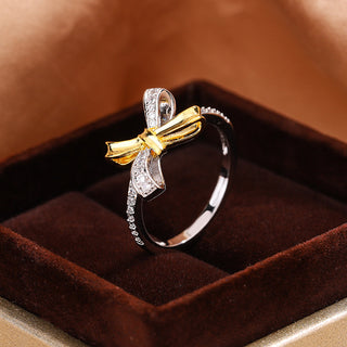 Buy kyra02037 Bow Ring Gold Plated Retro