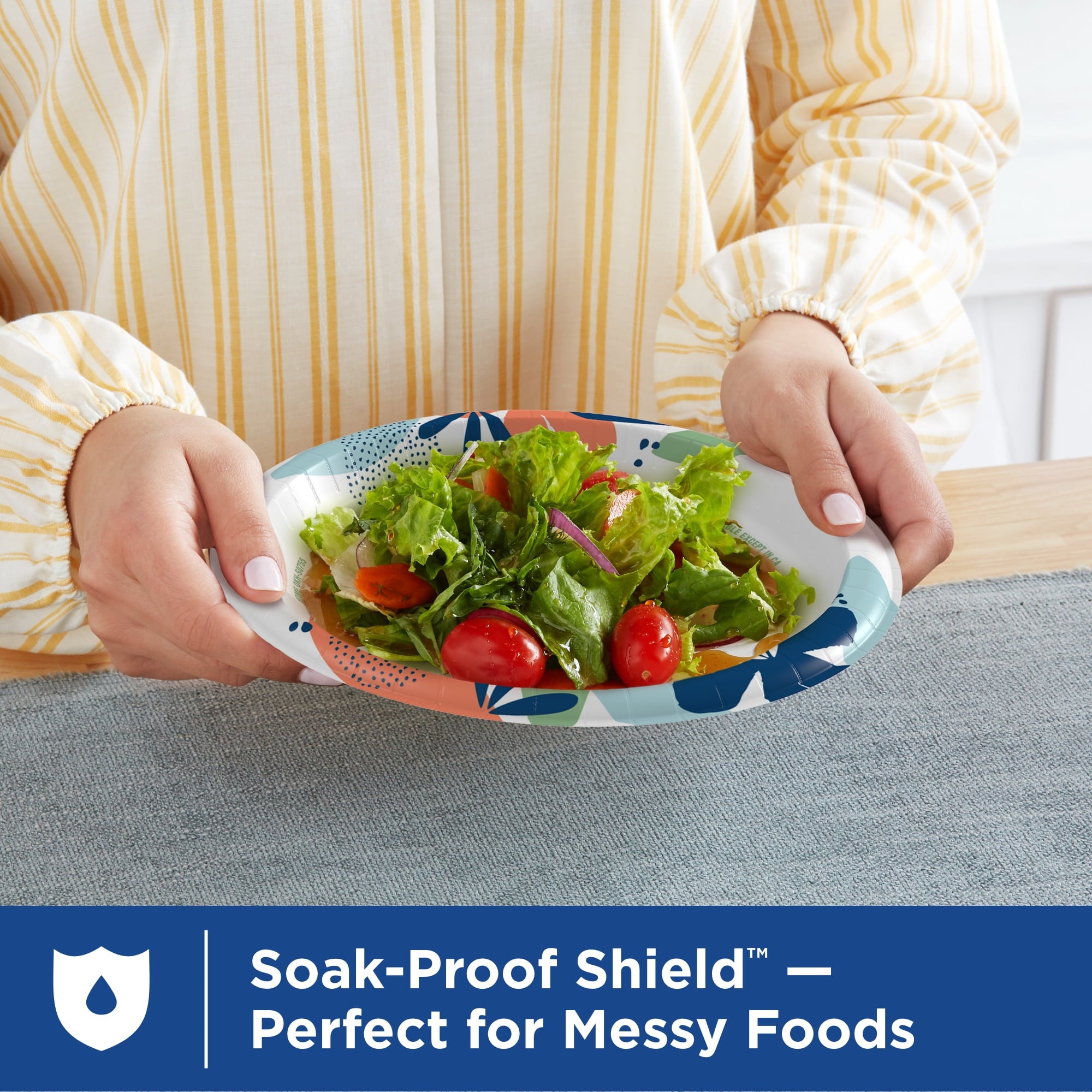 Dixie Disposable Paper Plates, 8.5", Multi-Color, 50 Count Secondary image