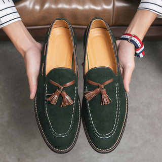 Buy green Men&#39;s Casual Fashion Suede Shoes