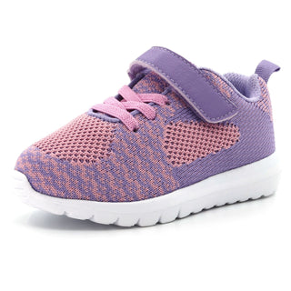 Buy purple Pure Color Velcro Sneakers Lightweight Running Shoes For Boys And Girls