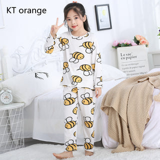 Buy kt-orange Cartoon Long-sleeved Girls In Autumn Big Children Kids