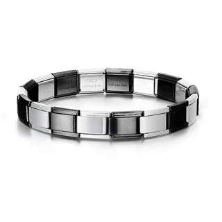 Buy steel-black Titanium Steel Vacuum Real Gold IP Plating Watch Band Chain