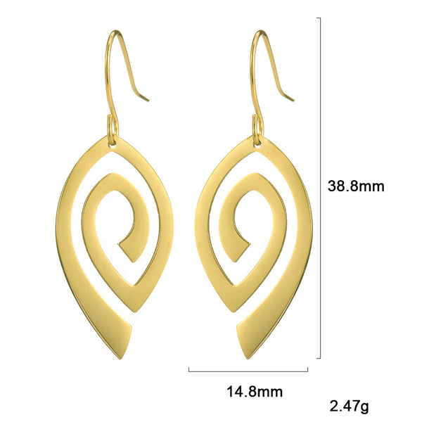 Women's Simple Stainless Steel Vortex Pattern Earrings