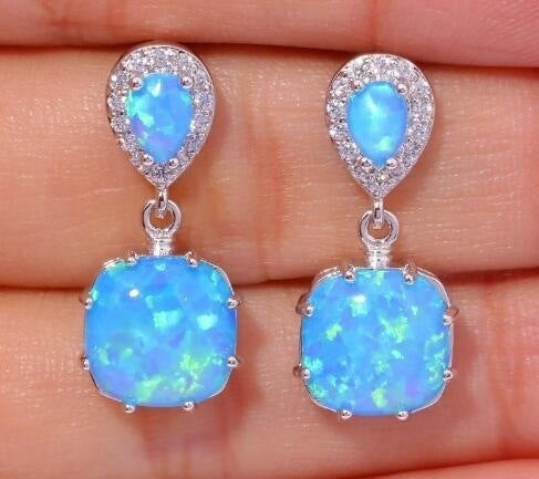 New Pearl Turquoise Opal Silver Plated Fashion Popular Earrings