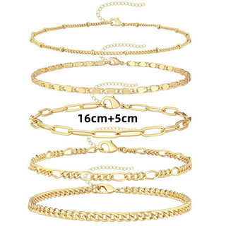 Buy gold-bracelet Women&#39;s Fashion Retro Metal All-match Bracelet