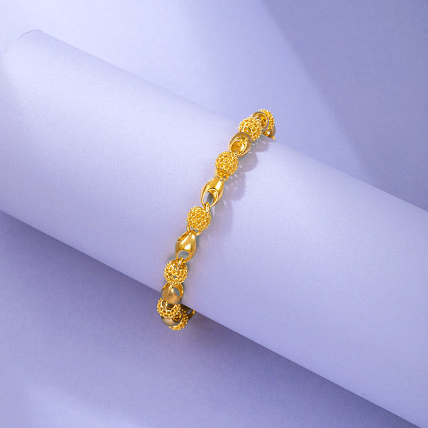 Alloy Gold-plated Beads Hollow Glossy Exquisite Bracelet