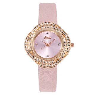 Buy pink Women&#39;s Quartz Watch With Diamond Dial