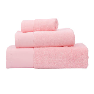 Buy pink Three Piece Water Absorbing Cotton Towel Set