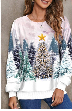 Buy lypyl11 Snowflake Women&#39;s Sweater Printed Pullover