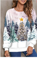 Snowflake Women's Sweater Printed Pullover