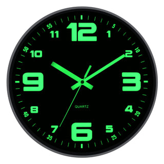 Buy black Tempered Glass Clock Living Room Wall Clock Bedroom Wall Clocks