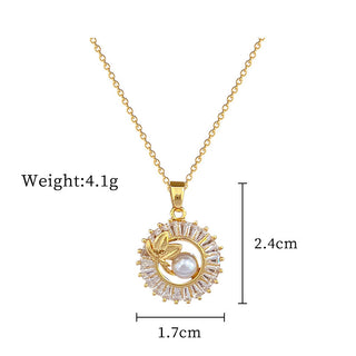 Buy d515-necklace Fashion Jewelry Square Full Diamond Personalized Round Ring Leaves Necklace And Earrings Suite