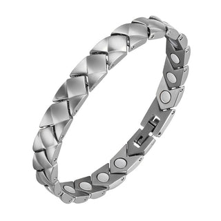 Buy silver Women&#39;s Fashion Energy Bracelet Pure Titanium