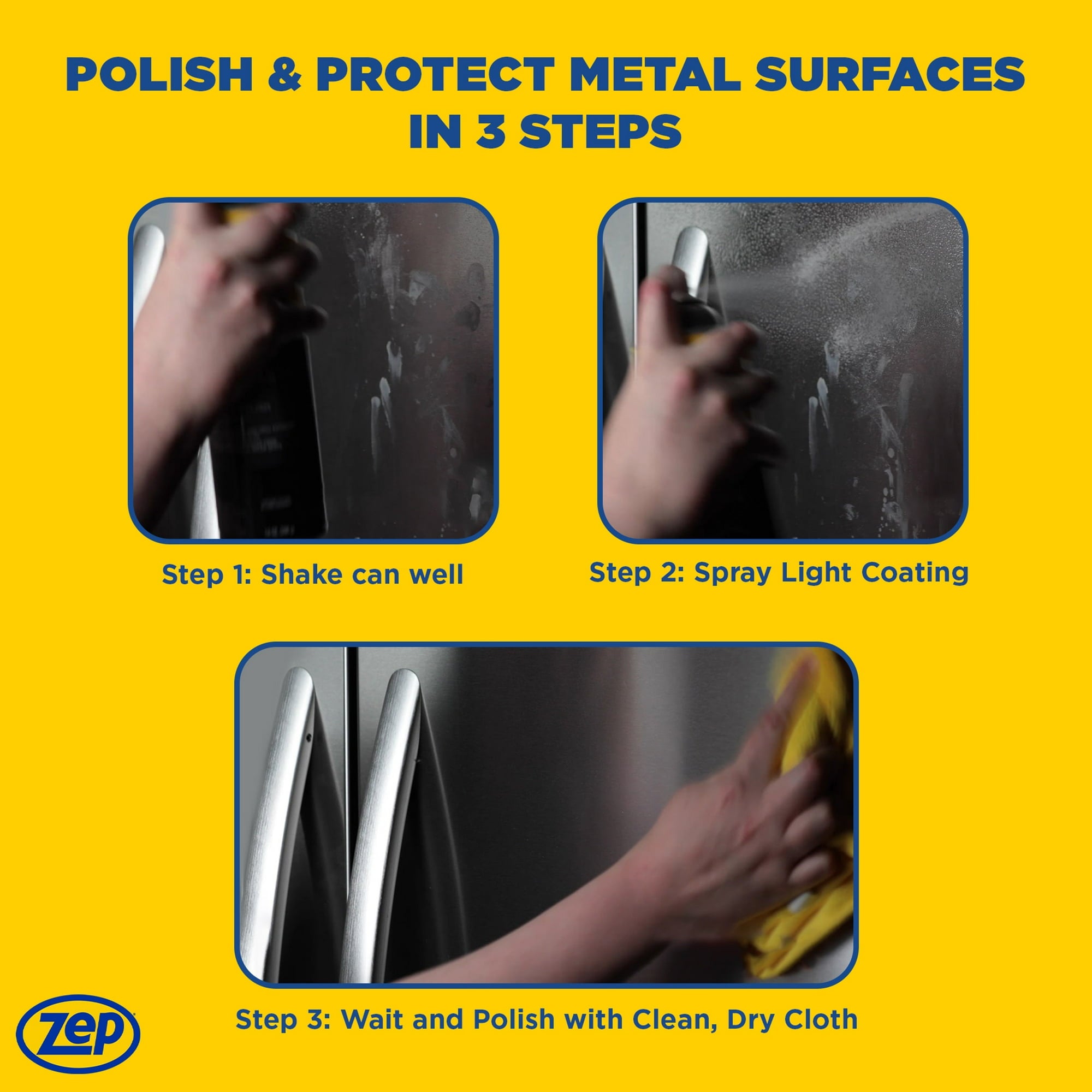 Stainless Steel Cleaner and Polish – Removes Fingerprints and Water Spots – 14 oz