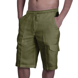 Buy green Multi Pocket Tie Men&#39;s Beach Cargo Pants