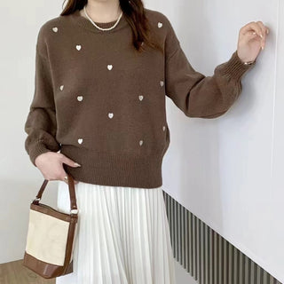 Buy brown Korean-style Gentle Top Sweet Girl Love